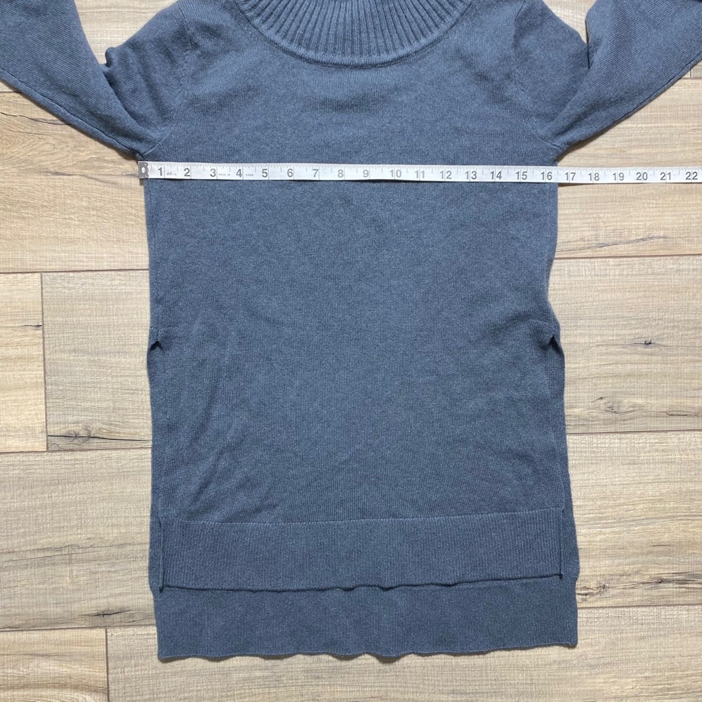 Club Monaco Womens Cashmere Mock Neck Tunic Size XXS Gray‎ Relaxed Fit - Picture 2 of 11